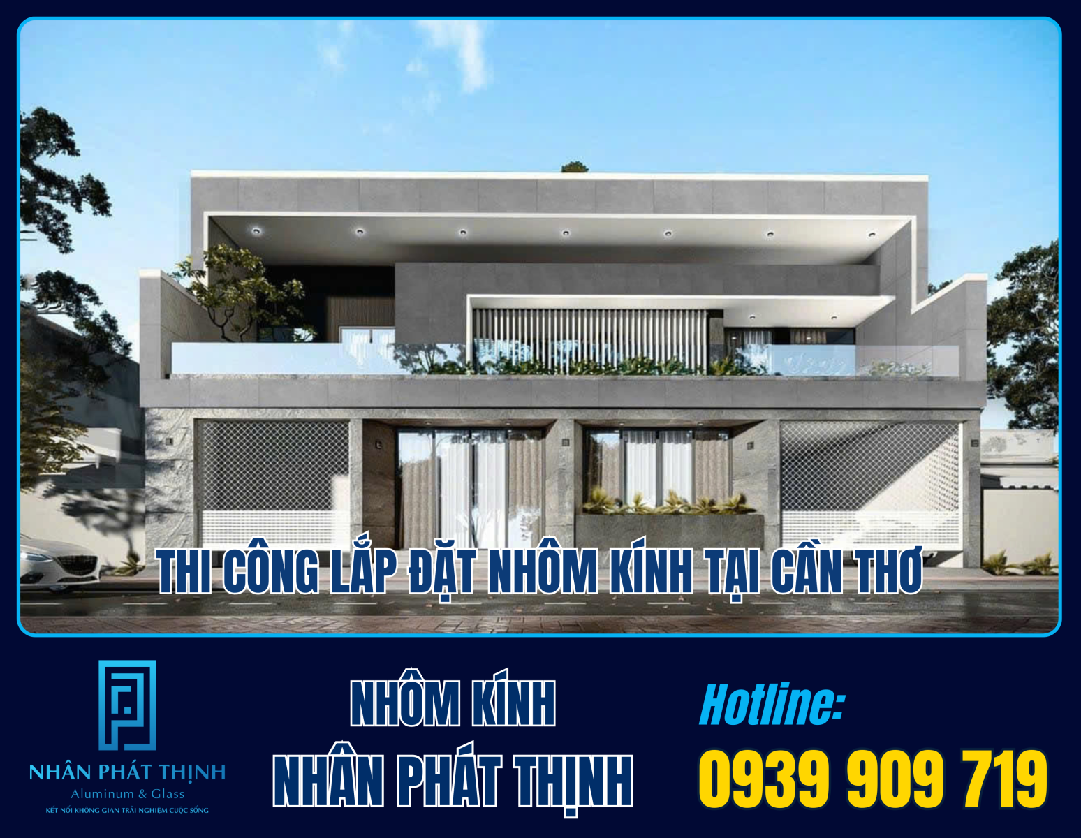 Thi công, lắp đặt nhôm kính tại Cần Thơ